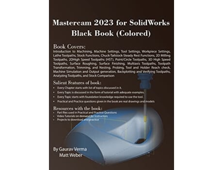 Livro Mastercam 2023 for SolidWorks Black Book de Gaurav Verma e Matt Weber (Inglês - Capa Dura)