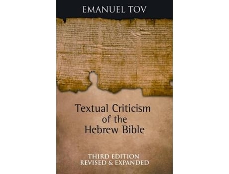 Livro textual criticism of the hebrew bible de edited and translated by emanuel tov (inglês)