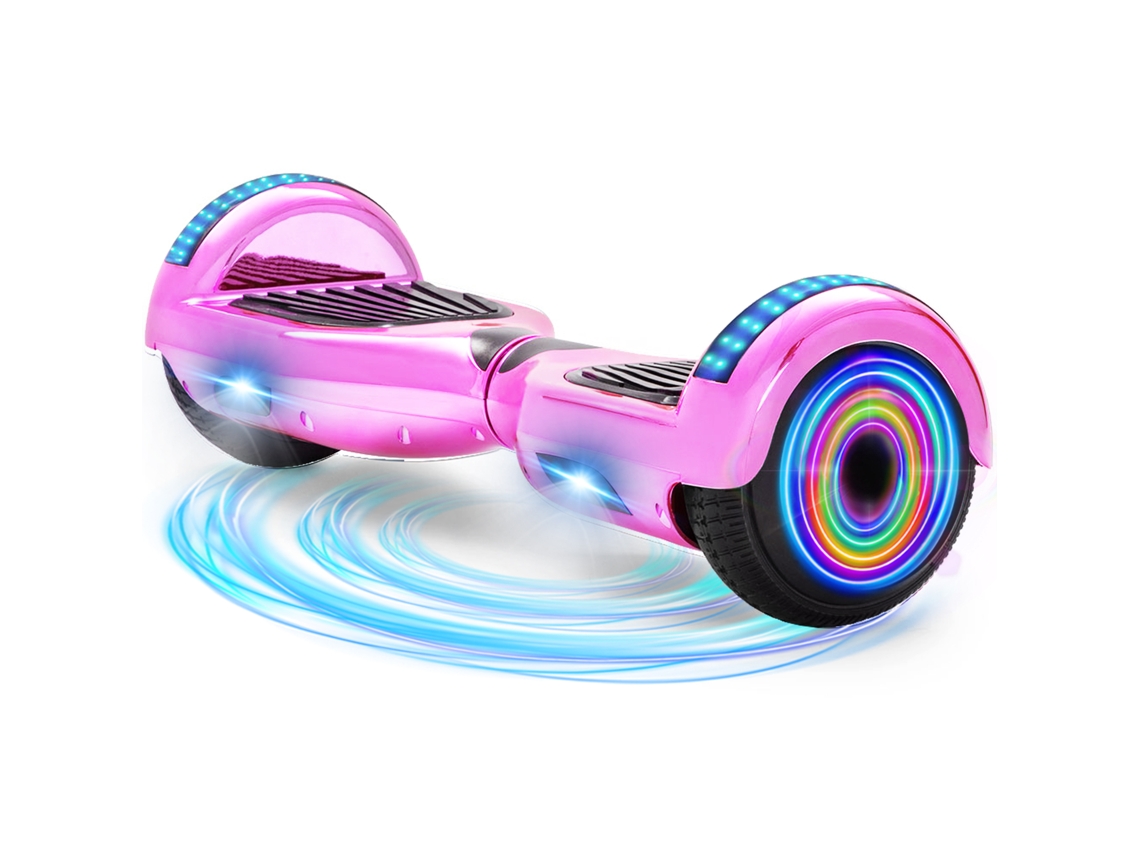 Hoverboard NEI-WAI z1+ Rosa para Crianças (Coluna Bluetooth -  Autonomia:8/10 Km - Velocidade Máx:10Km/H)