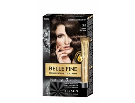 Tinta Permanente Belle´Fine Nº 3.0 Castanho 30 Ml