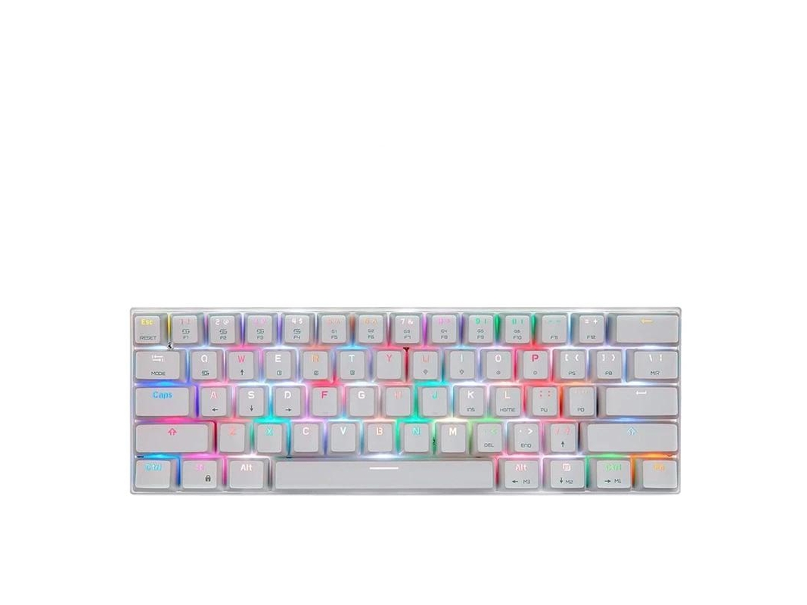 Teclado Gaming SLOWMOOSE Ck62 Bluetooth MecÃnico InglÃªs Branco