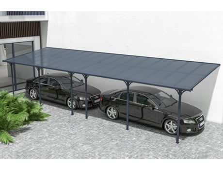 Pérgula Anexa/Carport 30M² CAZEBOO Kleo 1000L300 Alumínio Cinza