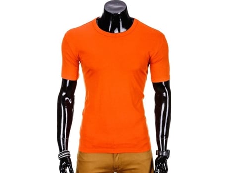 T-shirt EDOTI Algodão Homem (L - Laranja)