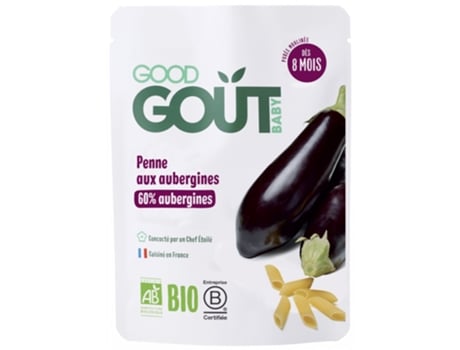 GOOD GOÛT Penne de Berenjena de 8 Meses Ecológico 190 G