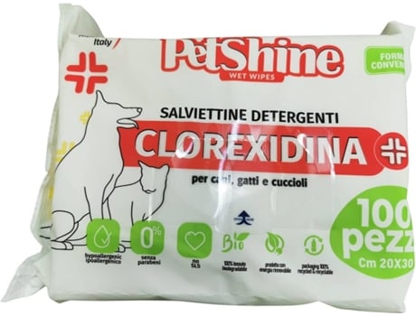 Toalhitas para Cães PETSHINE Clorexidina