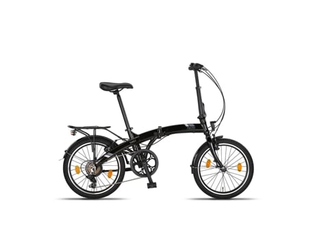 Bicicleta Dobrável PACTO Three Preto 6 Marchas Shimano Freios de Aro