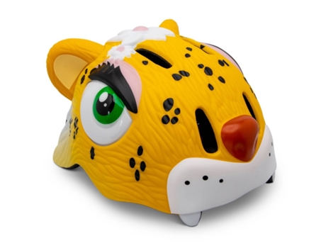 Capacete de bicicleta para criancas Leopardo Amarelo  Crazy Safety  EN1078 Certifiado