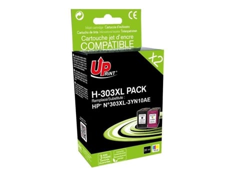 Pacote Hp Nº 303Xl T6N04Ae / T6N03Ae. Cartucho de Tinta Compatível com Qualidade Premium de Alta Capacidade. Por Que Escolher Um UPRINT