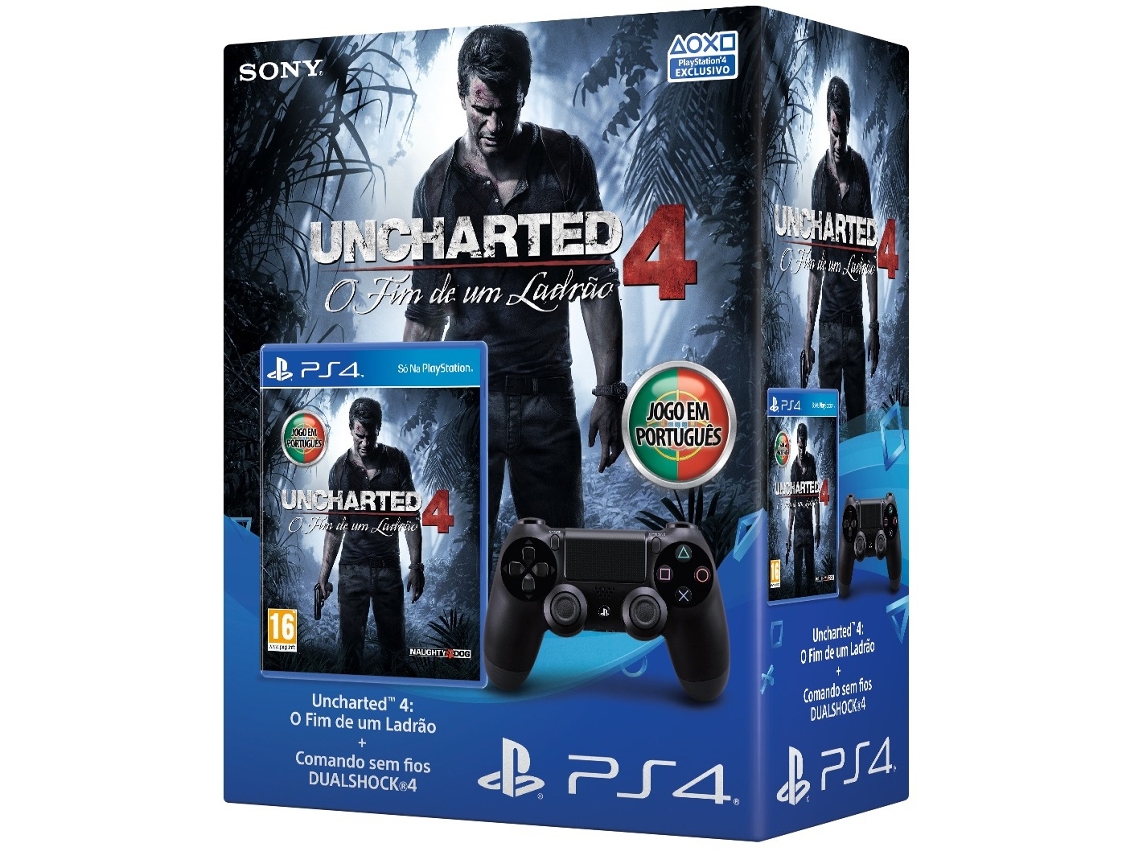 Playstation 4  SLIM  Novo Modelo SLIM - Com Jogo Uncharted 4