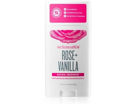 Desodorizante SCHMIDTS Rose + Vanilla  Stick (75g)