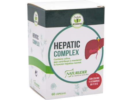 Suplemento Alimentar NATURLIDER Hepatic - Complexulas Vegetales (60 Cápsulas)