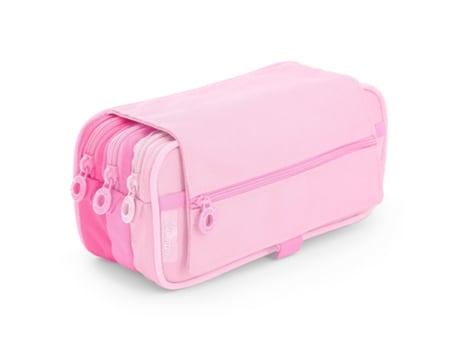 Estojo Triplo OFFICEBOX Blush Pastel (Rosa - 22 x 11 x 9cm - Poliéster)