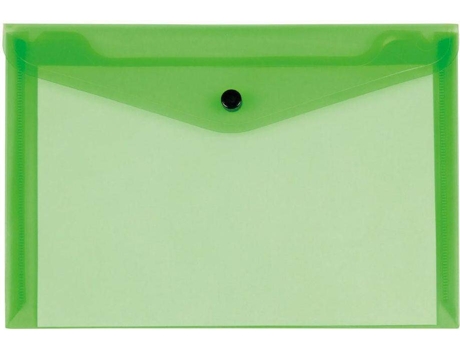 Envelope A4, Capacidade para 50 Folhas, Polipropileno, Verde Transparente