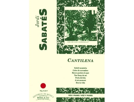 Livro Cantilena de Jordi Sabatés (Catalão)