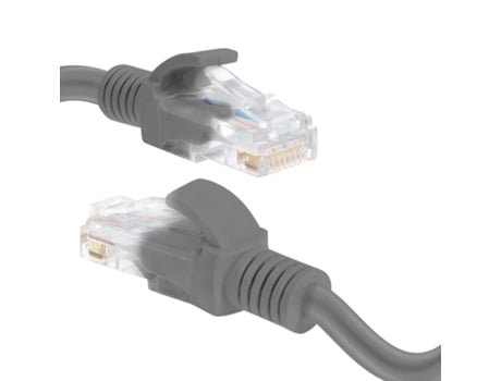 Cabo Rede Ethernet Rj45 Categoria 6 Conexão Rápida Fiável 50M LINQ Cinzento