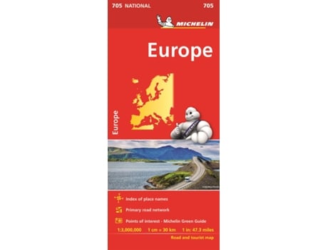 Livro Europe - Michelin National Map 705 de Nd (Inglês)