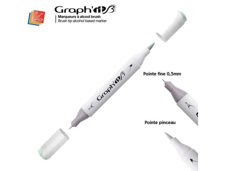 Marcador de álcool GraphIt Brush Marker da GraphIT - Tabela de cores Graphit 8125 - Jad