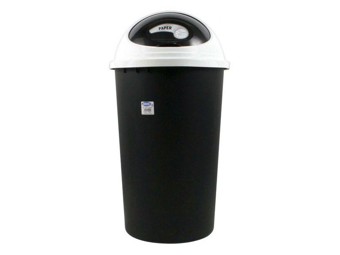 Klarstein Balde de Lixo Ecoponto com Pedal Aço Inox 45 Litros Reciclagem  Prata Metalizada