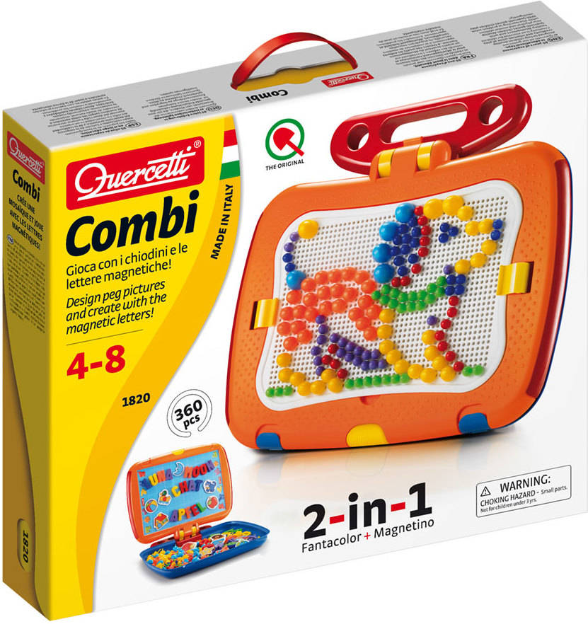 Jogo Educativo QUERCETTI Peças Magnéticas ABC + 123 106 pcs (Idade Mínima:  4 Anos - 23 x 26 x 6 cm)