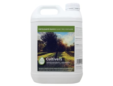 CULTIVERS Fertilizante Orgânico para Oliveiras Líquidas. Adubo 100% Orgânico com Macronutrientes e Micronutrientes. Melhora a Frutificação