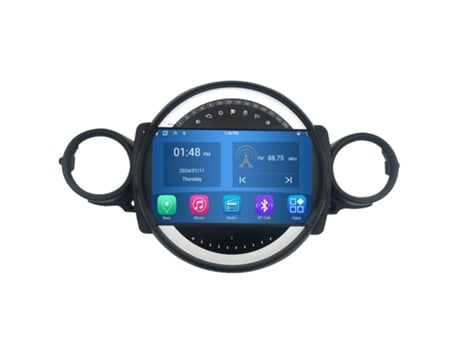 Autorrádio 4Gb Ram64Gb Rom Carplay ROVERONE para Bmw Mini Cooper R56 R60 2007-2014 Android Carro Rádio Bluetooth Gps Navegação