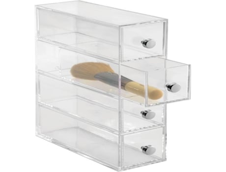 Organizador de Maquilhagem IDESIGN - INTERDESIGN com 4 Gavetas (Transparente - Plástico - 25.5x18x7 cm)