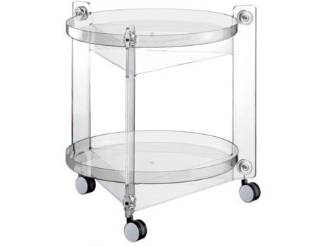 Trolley de Arrumação GUZZINI (Transparente - 66x63.5 cm - Pa, Pmma, San, Aço)