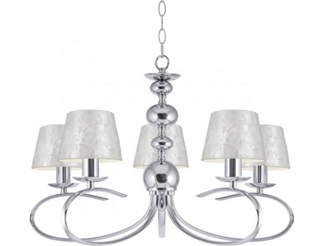 Candeeiro Suspenso  Aurora (Prateado - E14 - 5 x 40 W - Metal)