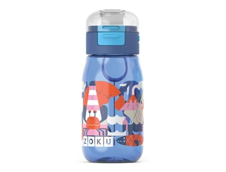 Garrafa ZOKU Kids Flip Gulp (0.45L - Azul)