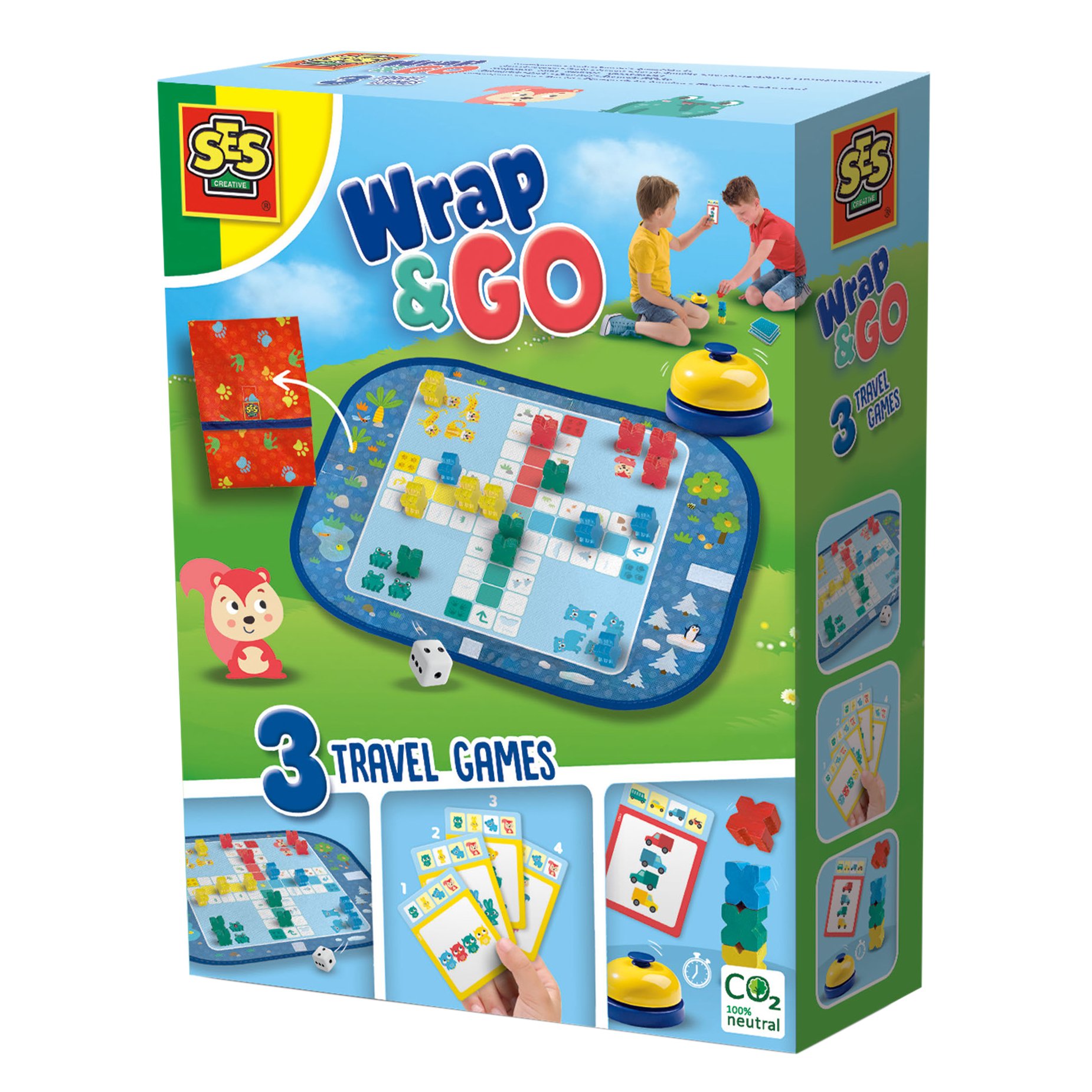 Jogo Infantil SES Jogos de Viagem Wrap & Go Outdoor 02236 (Idade Mínima  Recomendada: 4 Anos) 