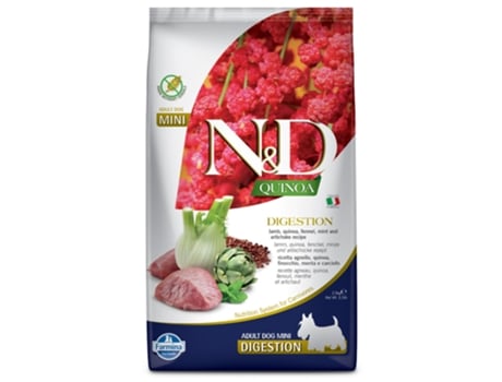 Alimento FARMINA N&D Quinoa Digestion Cão Adulto Mini - Cordeiro (Quantidade: 2,5 Kg)