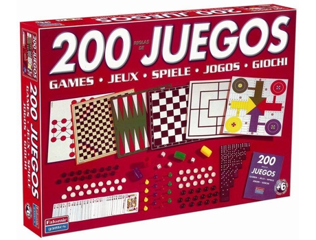 Jogo de Tabuleiro  200 Juegos Reunidos