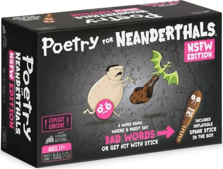 Jogo de Tabuleiro EXPLODING KITTENS Poetry For Neanderthals Nsfw (Idade Mínima Recomendada: 18 anos)