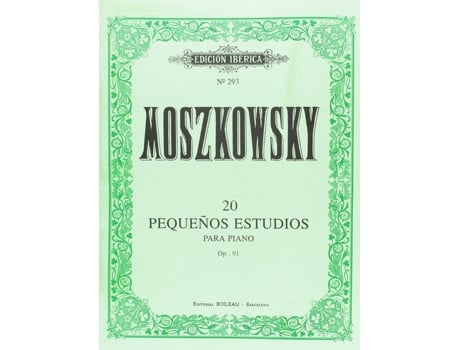 Livro 20 Pequeños Estudios Op.91 de Moritz Moszkowski (Espanhol)