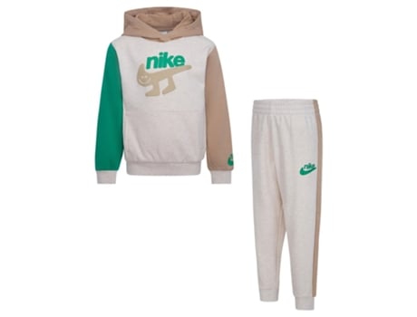 Nike Kids Color Blocked Jogger Set Beige 3-4 Years