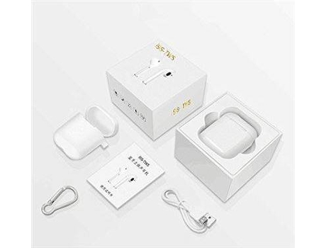 Auriculares Bluetooth KLACK sem Fio 5.0 i9000 | Compatível com iPhone  Samsung Huawei, Universal | Fones + Capa KLACK True Wireless - Branco