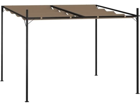 Pérgola  (Cinzento-Acastanhado - Tecido - 300x300x233 cm)