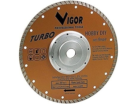 Lâmina de Diamante Blinky Vigor 52815-10 Hobby Diy-Turbo-Blade 230Mm Ouro VIGOR BLINKY