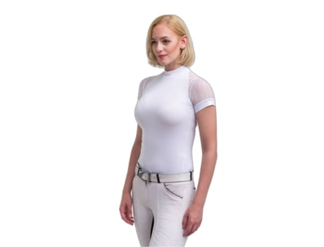 Polo para Mulher de Equitação CAVALLIERA (L - Branco)