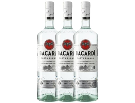 Rum BACARDÍ Bacardí Blanco (1 L - 3 unidades)