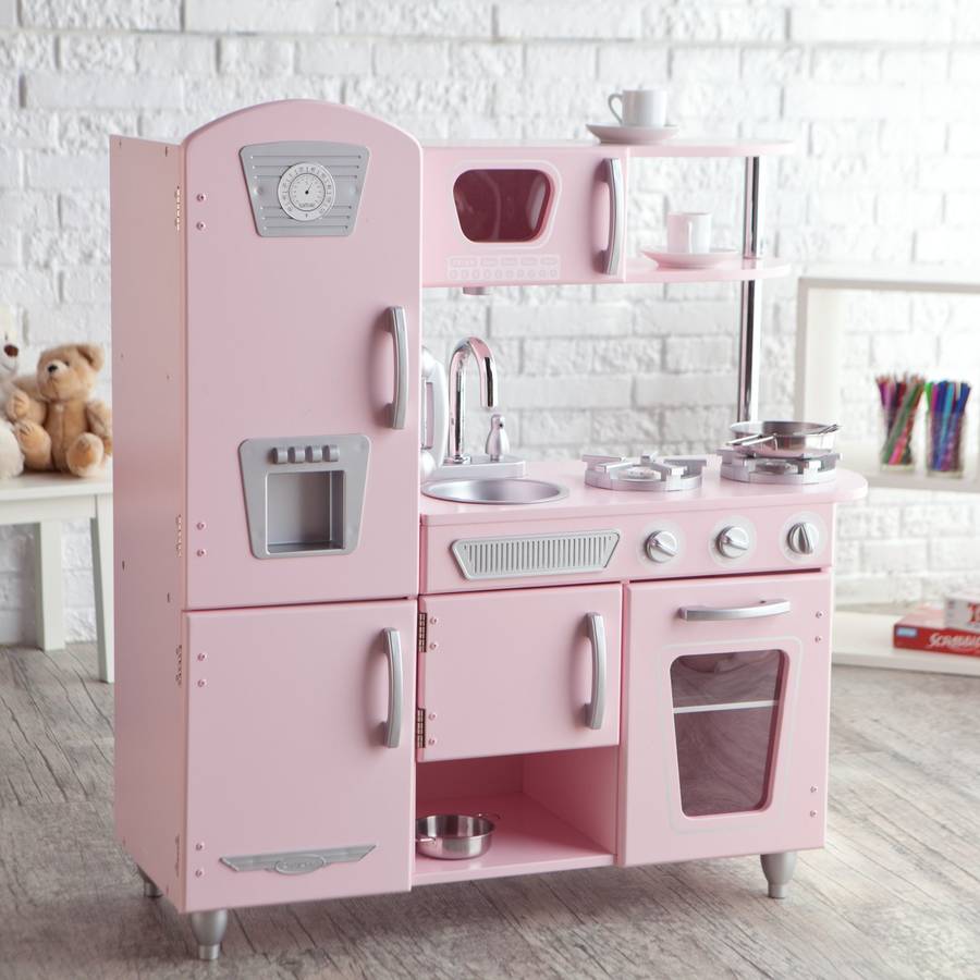 Cocina Infantil de Madera Leire Pink Outdoor Toys 85x33x89 cm Rosa Vintage  — PoolFunStore