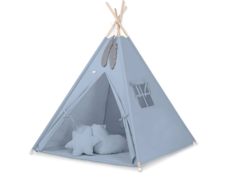 Conjunto Tenda, Tapete e 3 Almofadas BOBONO Tipi Azul (150 x 120 x 130 cm)