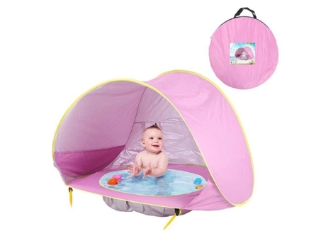 Tenda de Praia - LUDI - Piscina Pop-up - Proteção UV 50 - Multifuncional - Rosa