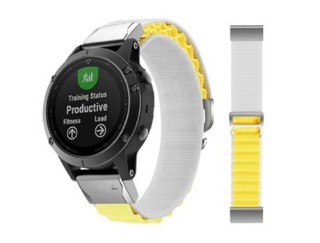 Bracelete Alpine G-Hook Ajustável Garmin Instinct Crossover Solar Branco e  Laranja