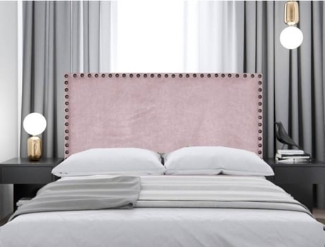 Cabeceira de Cama DECORQUALITY Madrid (Rosa - Tecido Antinódoas - 150 x 70 cm)