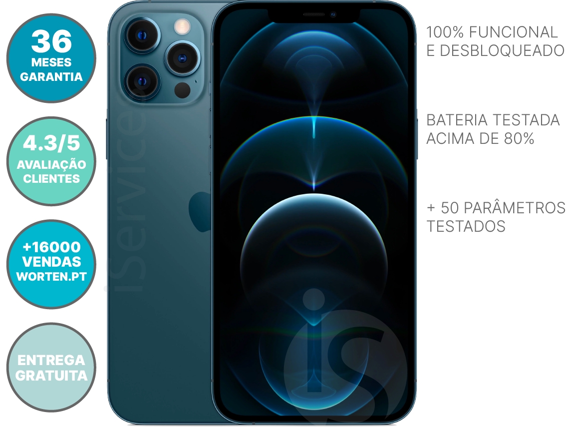 Apple iPhone 12 Pro Max (128 Gb) - Azul Pacífico