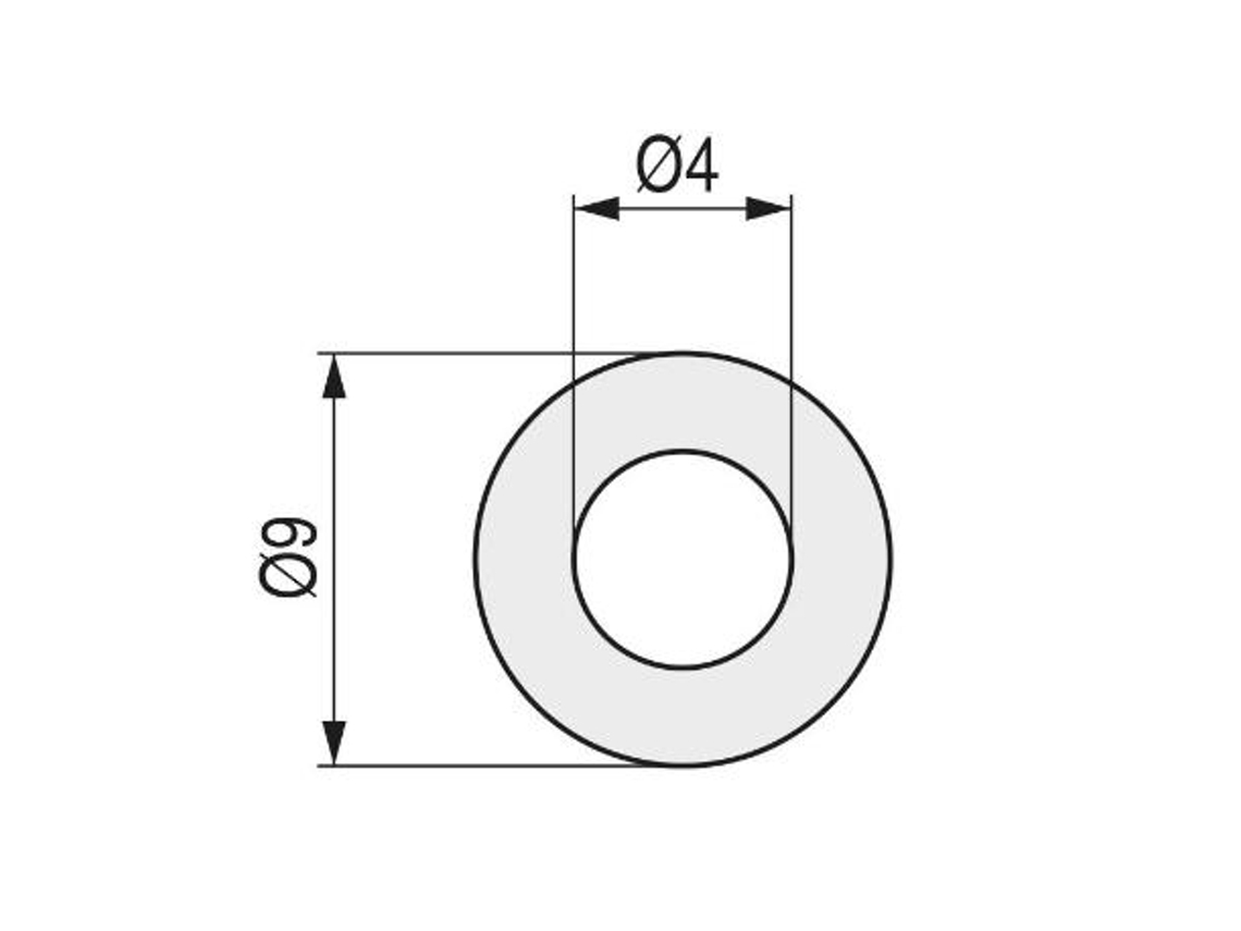 Arandela Plana Din 125 Acero Inoxidable Metrica M 4 Caja 100 Wortenpt