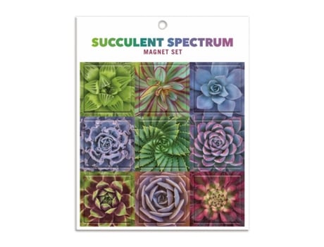 Livro succulent spectrum magnet set de galison (inglês)