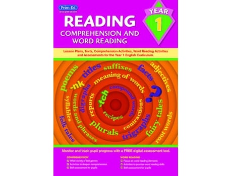 Livro reading - comprehension and word reading de prim-ed publishing (inglês)