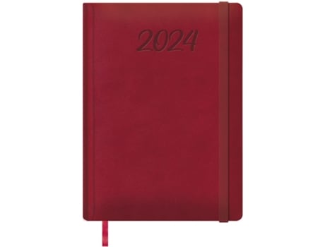 Agenda 2024 Semana Vista Com Borracha Bordeaux Manaus 17X24 Cm DOHE